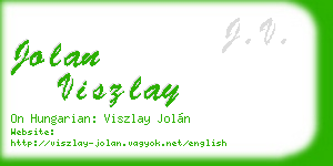 jolan viszlay business card